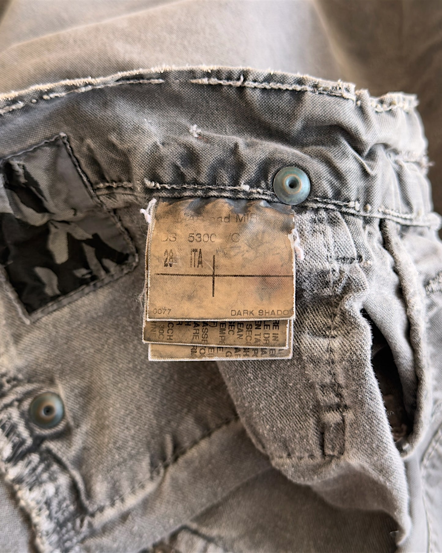 Rick Owens Drkshdw SS2006 "Tungsten" Dark Shadow Thin Denim Jeans
