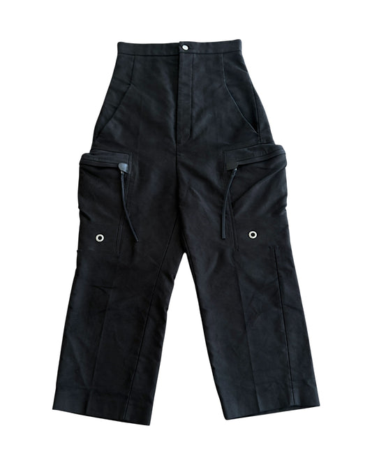 Rick Owens FW18 "Sisyphus" Cotton Moleskin Cargo Cropped Pants