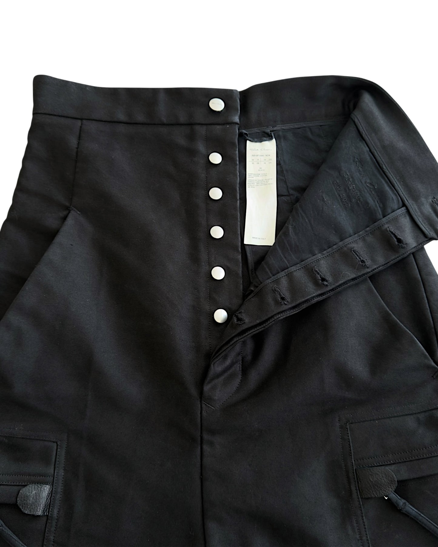 Rick Owens FW18 "Sisyphus" Cotton Moleskin Cargo Cropped Pants