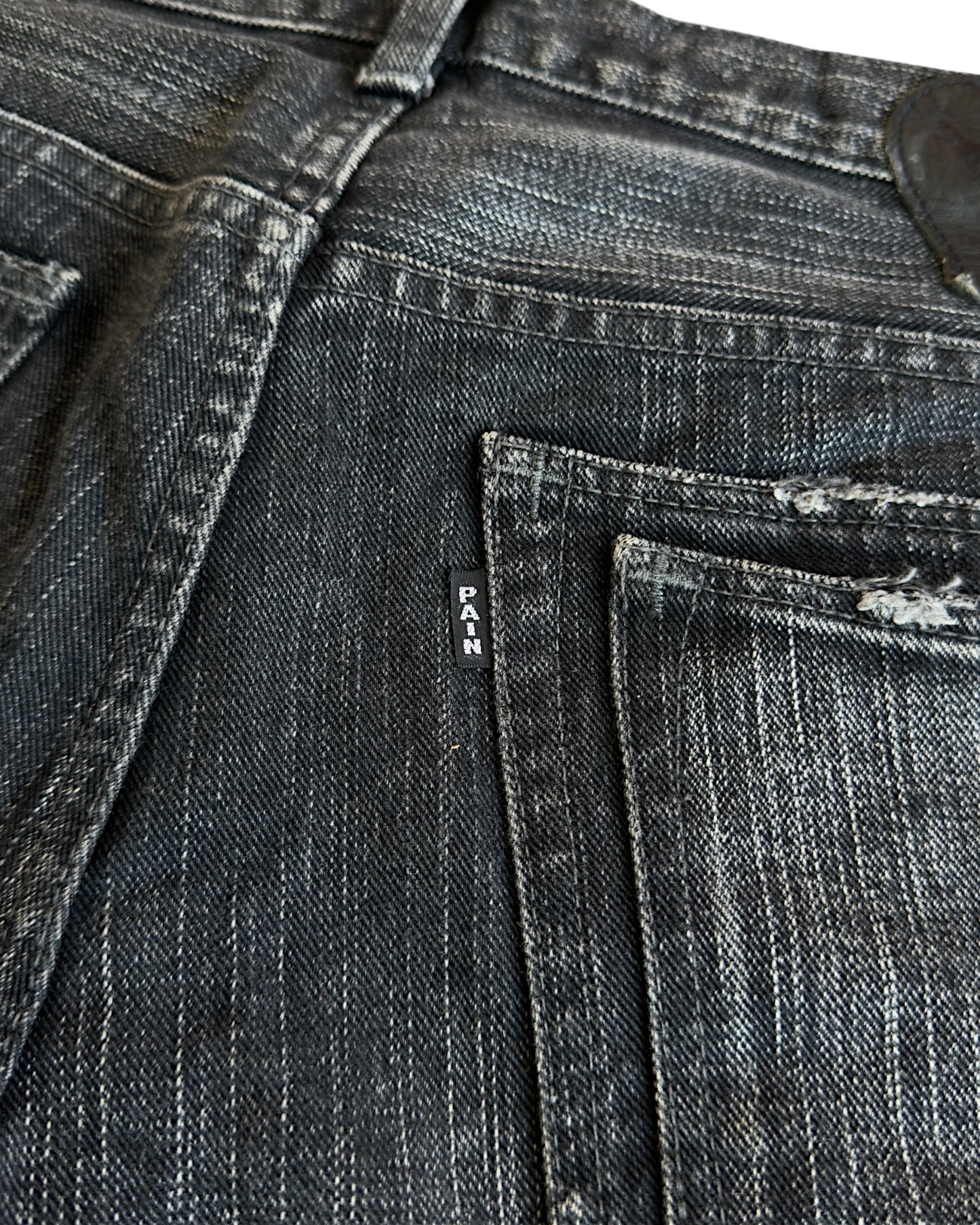 Number (N)ine SS04 "Dream Baby Dream" Double Pocket Pain Denim Shorts