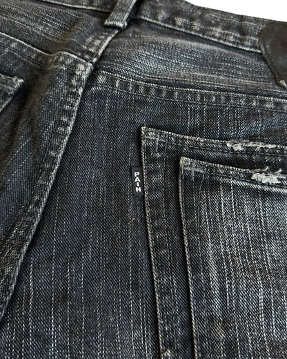 Number (N)ine SS04 "Dream Baby Dream" Double Pocket Pain Denim Shorts