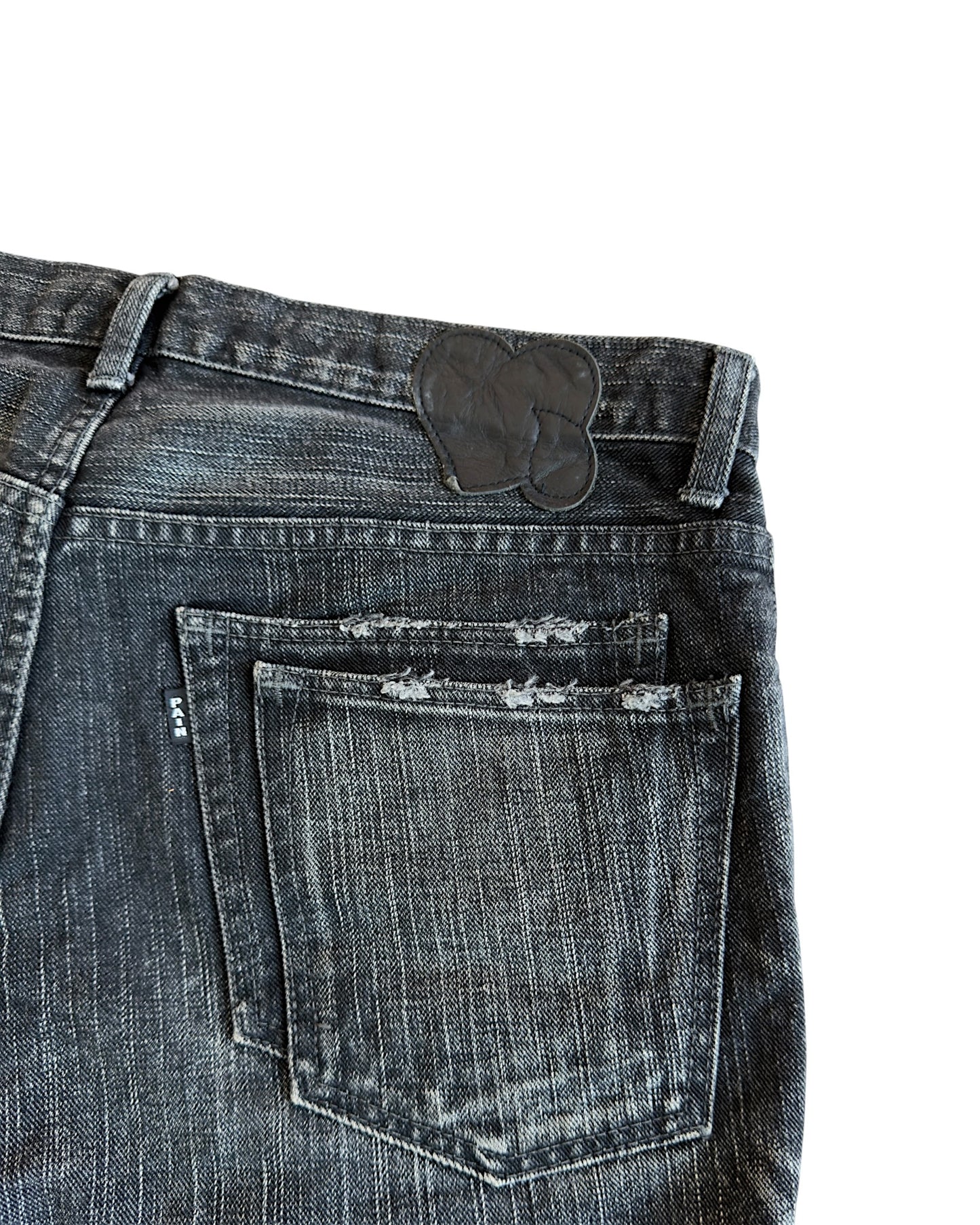 Number (N)ine SS04 "Dream Baby Dream" Double Pocket Pain Denim Shorts