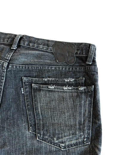 Number (N)ine SS04 "Dream Baby Dream" Double Pocket Pain Denim Shorts