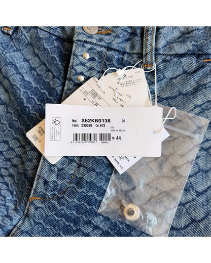 Maison Margiela MM6 SS22 Snakeskin Pattern Straight Denim Jeans