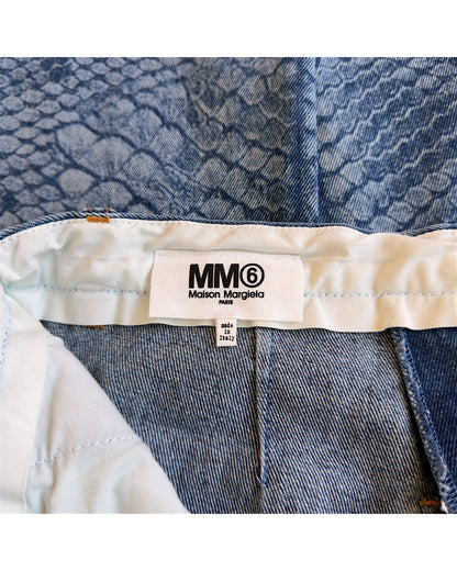 Maison Margiela MM6 SS22 Snakeskin Pattern Straight Denim Jeans