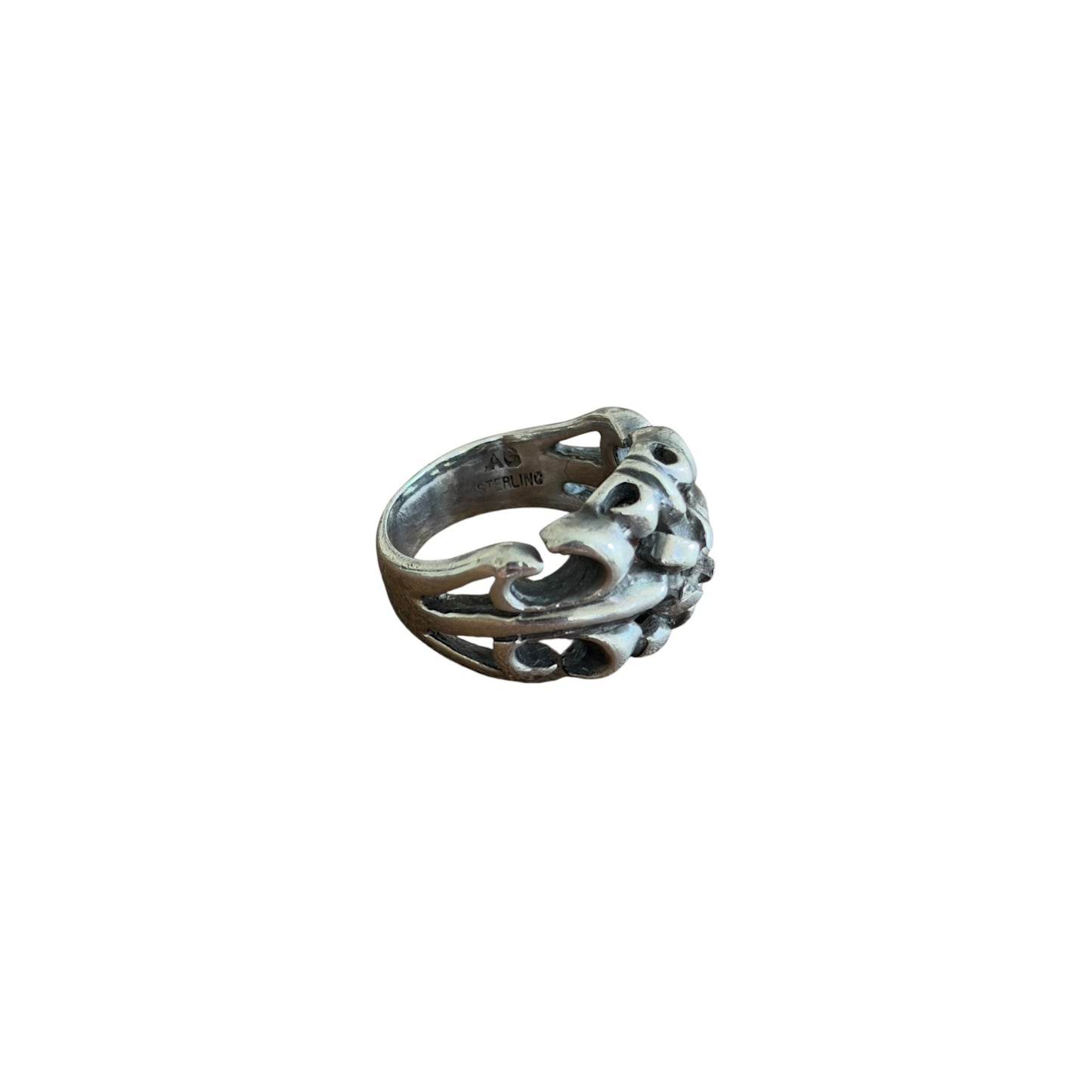 A&G Rock 925 Sterling Silver Fleur De Lis Openwork Ring