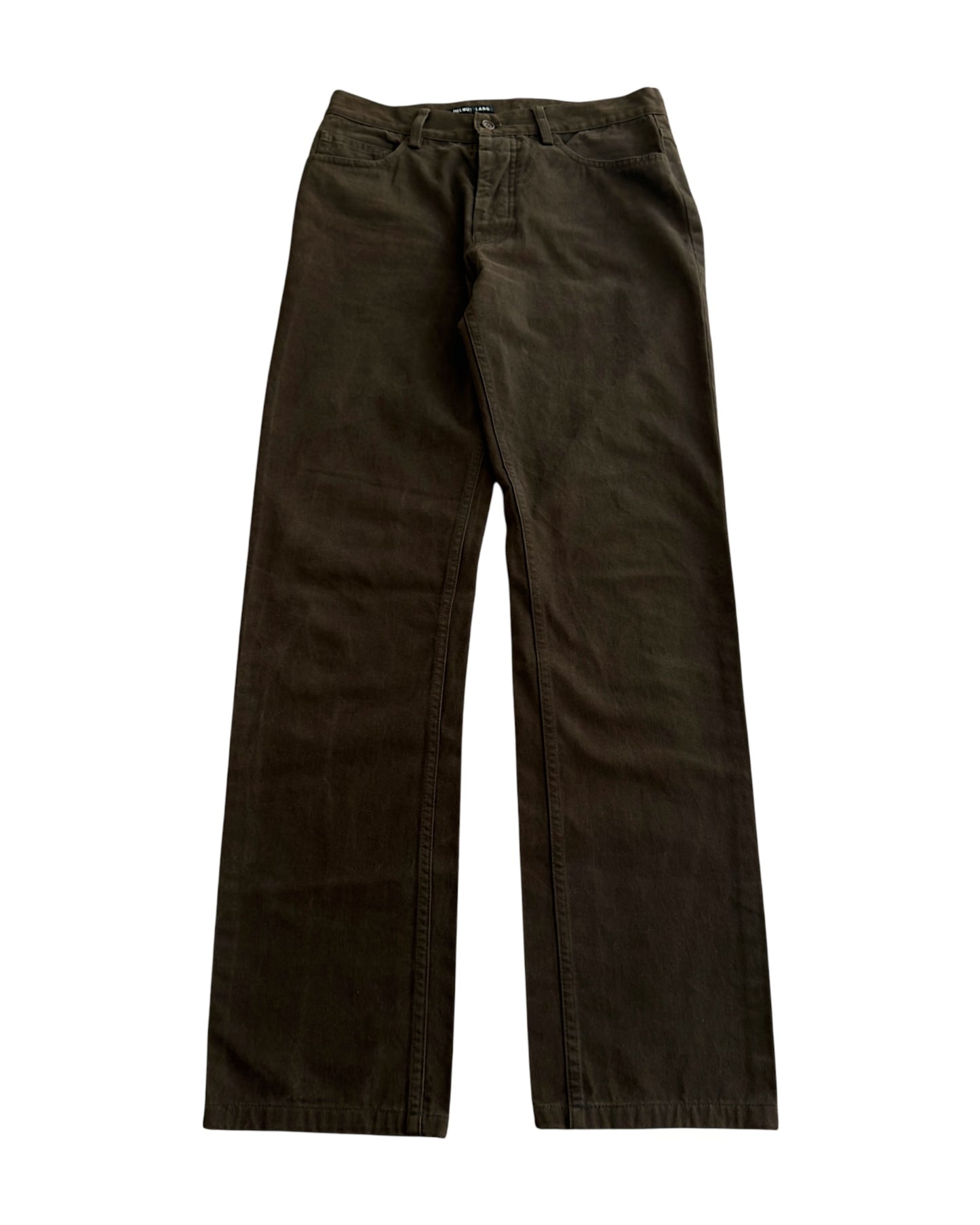 Helmut Lang 2000s Slim Brown Denim Jeans