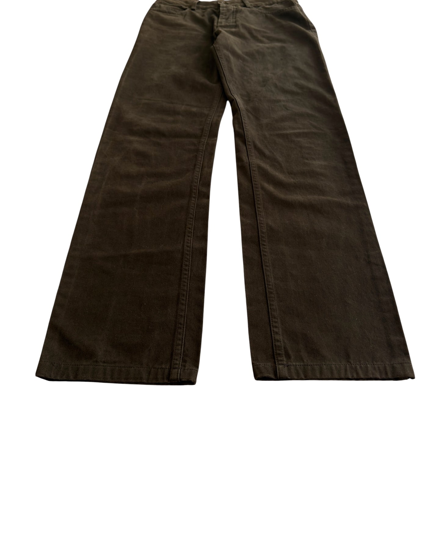 Helmut Lang 2000s Slim Brown Denim Jeans