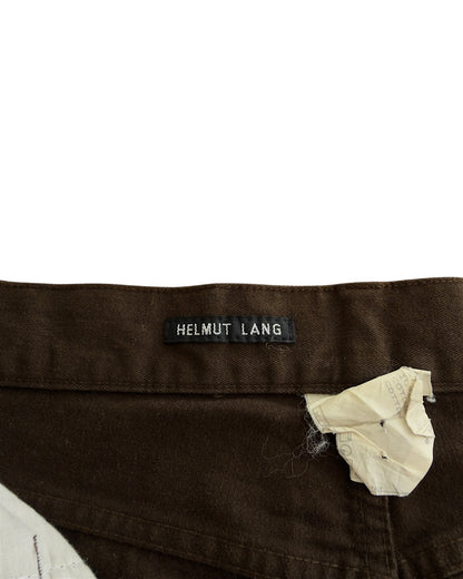 Helmut Lang 2000s Slim Brown Denim Jeans