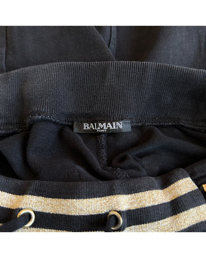 Balmain Gold Gimmick Zipper Jogger Biker Sweatpants