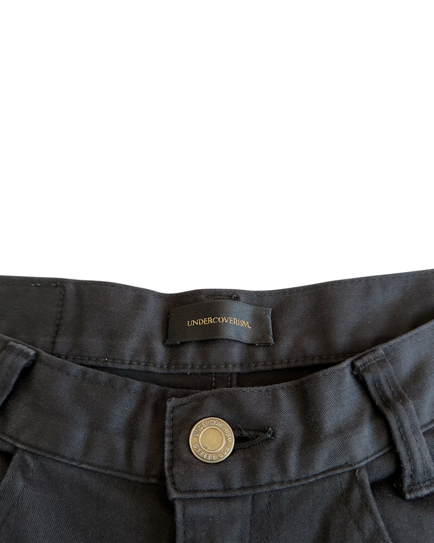 Undercover SS14 "Psychocandy" God Dog Embroidered Text Skinny Pants