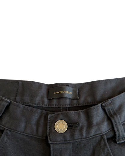 Undercover SS14 "Psychocandy" God Dog Embroidered Text Skinny Pants