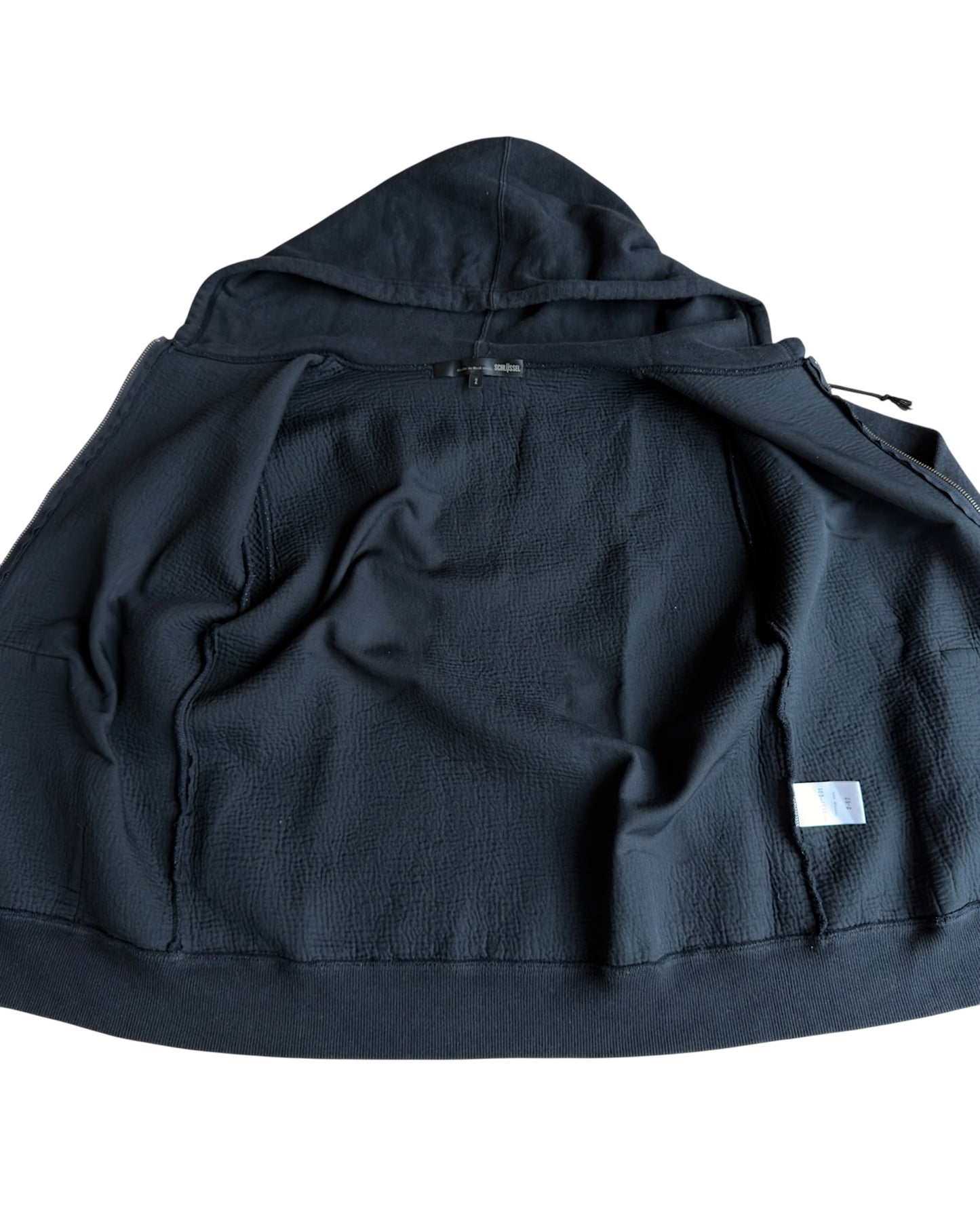 Schlussel Terry Cloth Inverted Fabric Patches Hoodie
