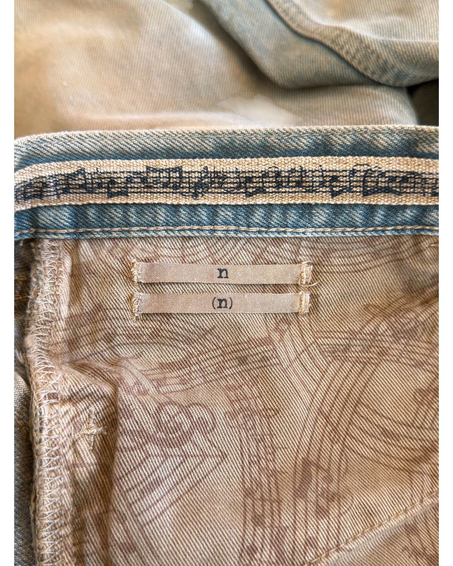 Number (N)ine SS07 "About A Boy" Mud Dirt Wash Pain Denim Jeans