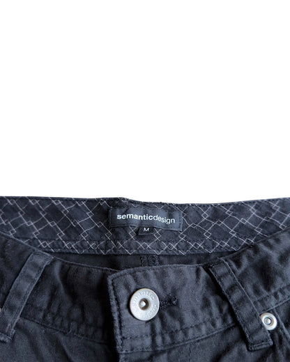 Semantic Design Brushed Cotton Cargo Stacked Pants