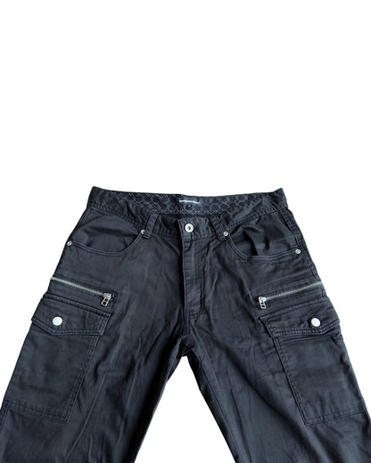 Semantic Design Brushed Cotton Cargo Stacked Pants