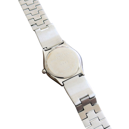 Balenciaga Vintage Roman White Circle Dial Stainless Steel Quartz Watch