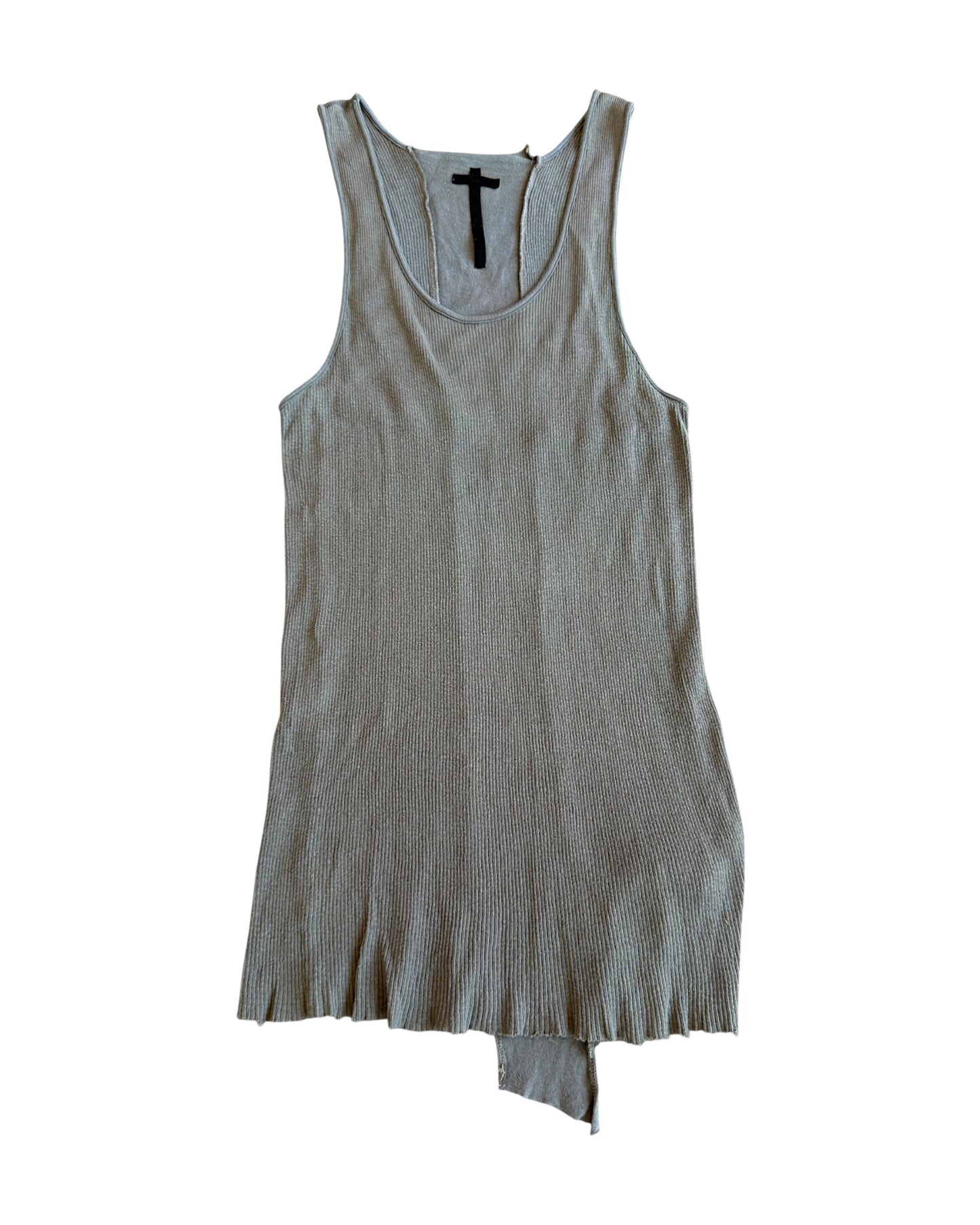 L.G.B. (Le Grande Bleu) Moss Green Back Cross Patch Tank Top Shirt