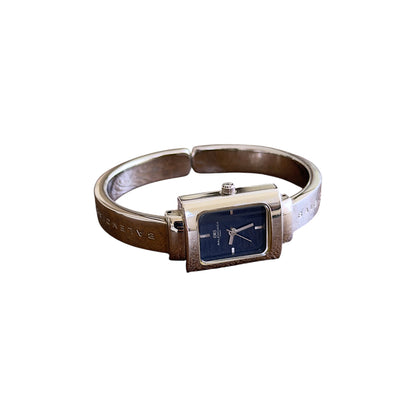 Balenciaga Vintage Navy Blue Dial Engraved Bangle Quartz Watch