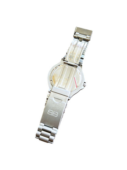 Balenciaga Vintage White Dial Green Case Stainless Steel GMT Watch