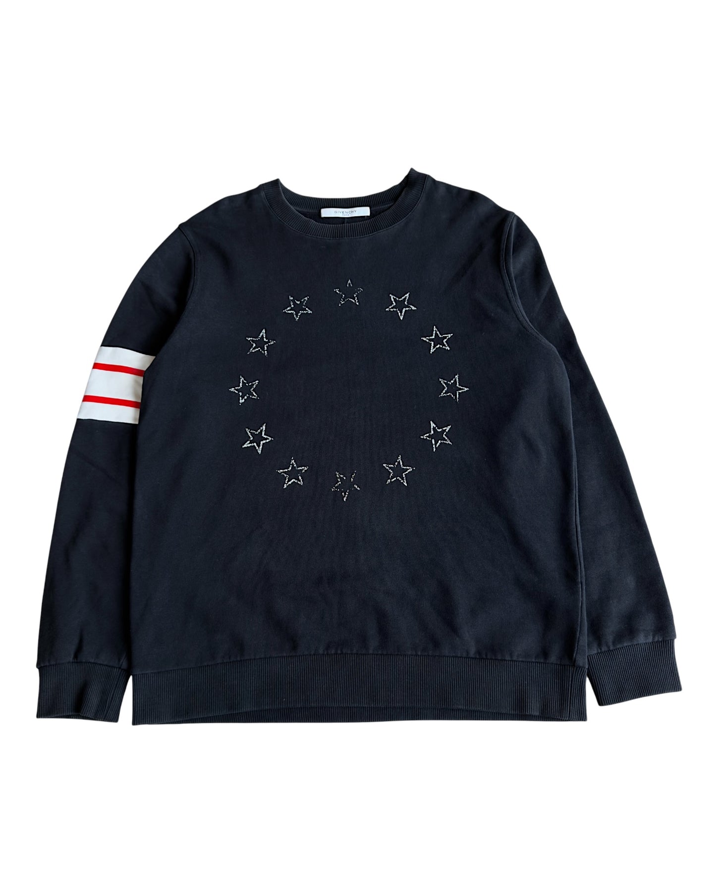 Givenchy Riccardo Tisci Stars Circle Plastic Stripes Sweatshirt