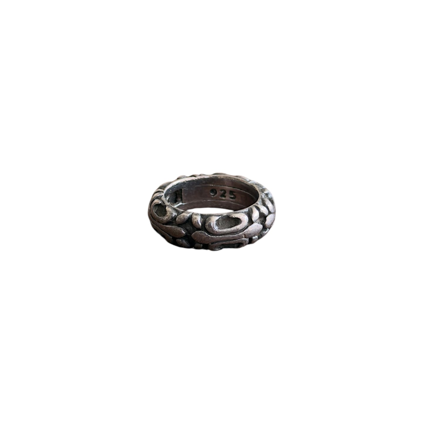 A&G Rock 925 Sterling Silver Fleur De Lis Engraved Band Ring