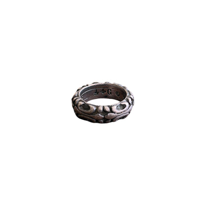 A&G Rock 925 Sterling Silver Fleur De Lis Engraved Band Ring