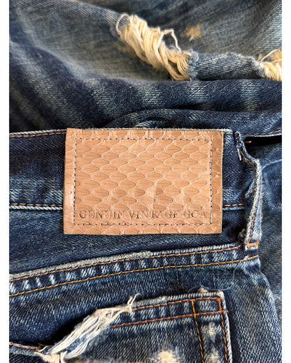 GOA Crash Distressed Repaired Raw Selvedge Denim Jeans