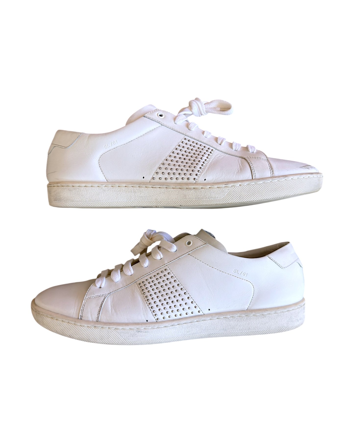 Saint Laurent SL\01 SS14 Studded Leather Low Sneakers