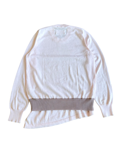 Maison Margiela SS14 Reconstructed Ribbing Asymmetric Cotton Knit Sweater
