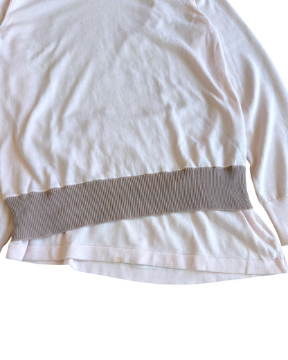 Maison Margiela SS14 Reconstructed Ribbing Asymmetric Cotton Knit Sweater