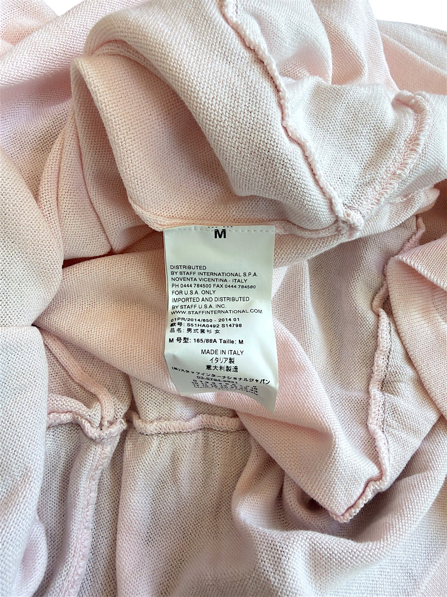 Maison Margiela SS14 Reconstructed Ribbing Asymmetric Cotton Knit Sweater