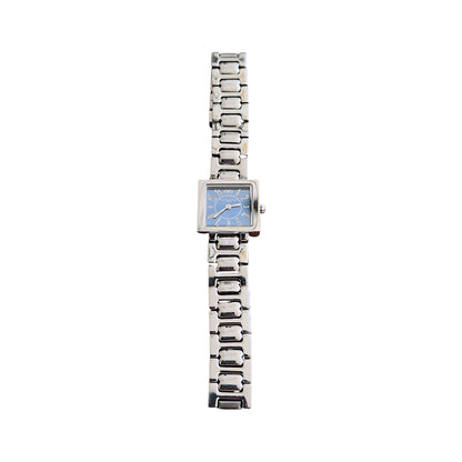 Balenciaga Vintage Blue Dial Square Case Stainless Steel Quartz Watch