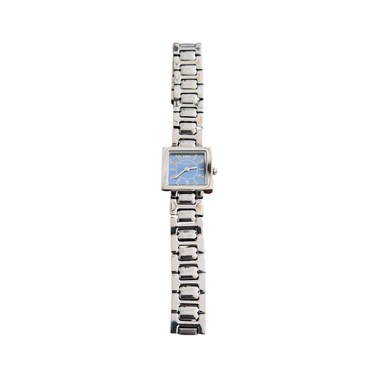 Balenciaga Vintage Blue Dial Square Case Stainless Steel Quartz Watch