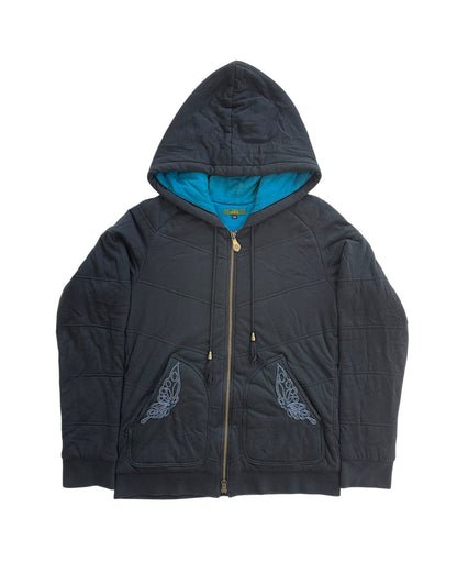 Obelisk Butterfly Embroidery Lyocell Padded Sweatshirt Hoodie