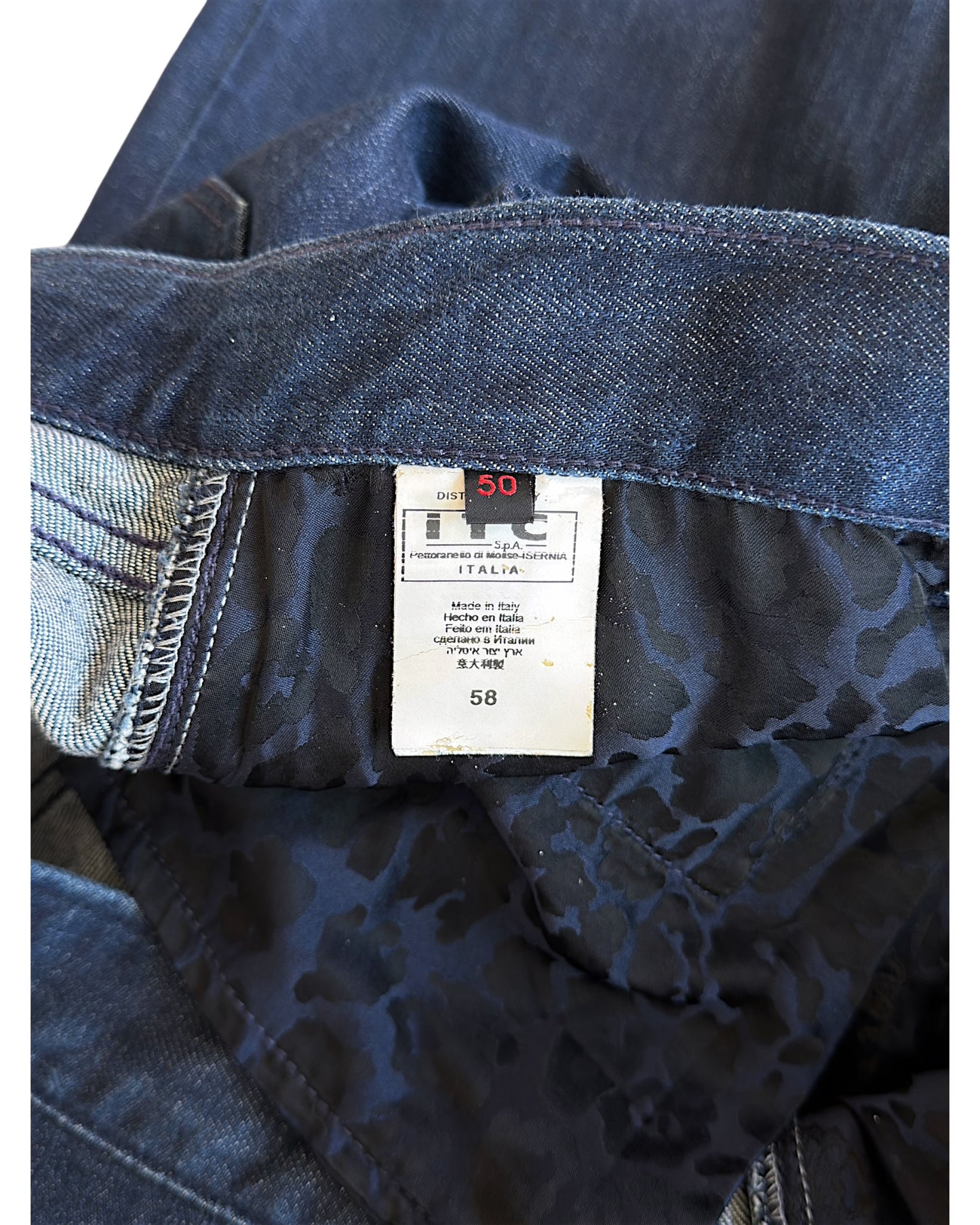 Roberto Cavalli Leather Pocket Indigo Blue Straight Denim Jeans