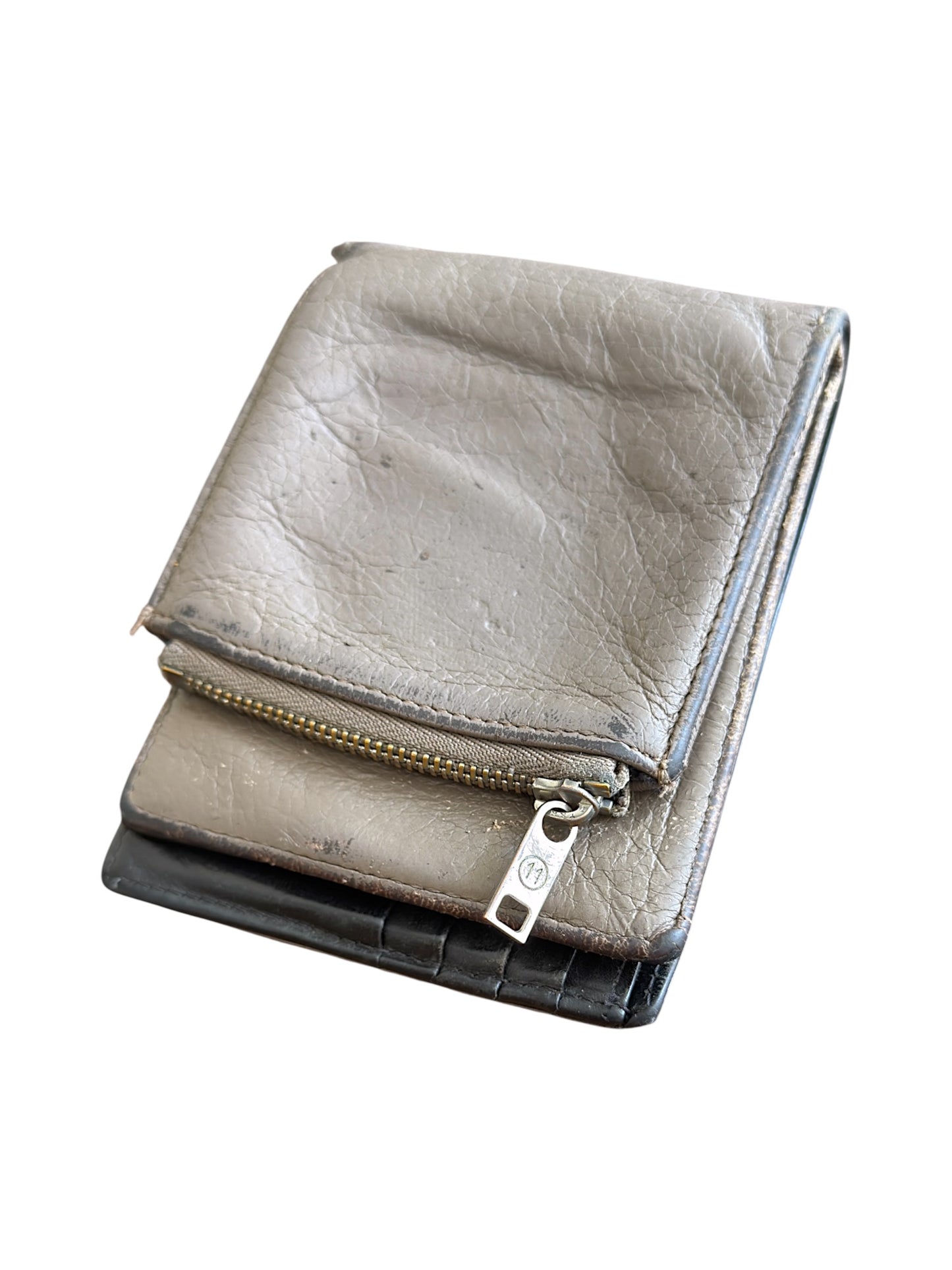 Maison Margiela Zip Coin Pouch Bifold Leather Wallet