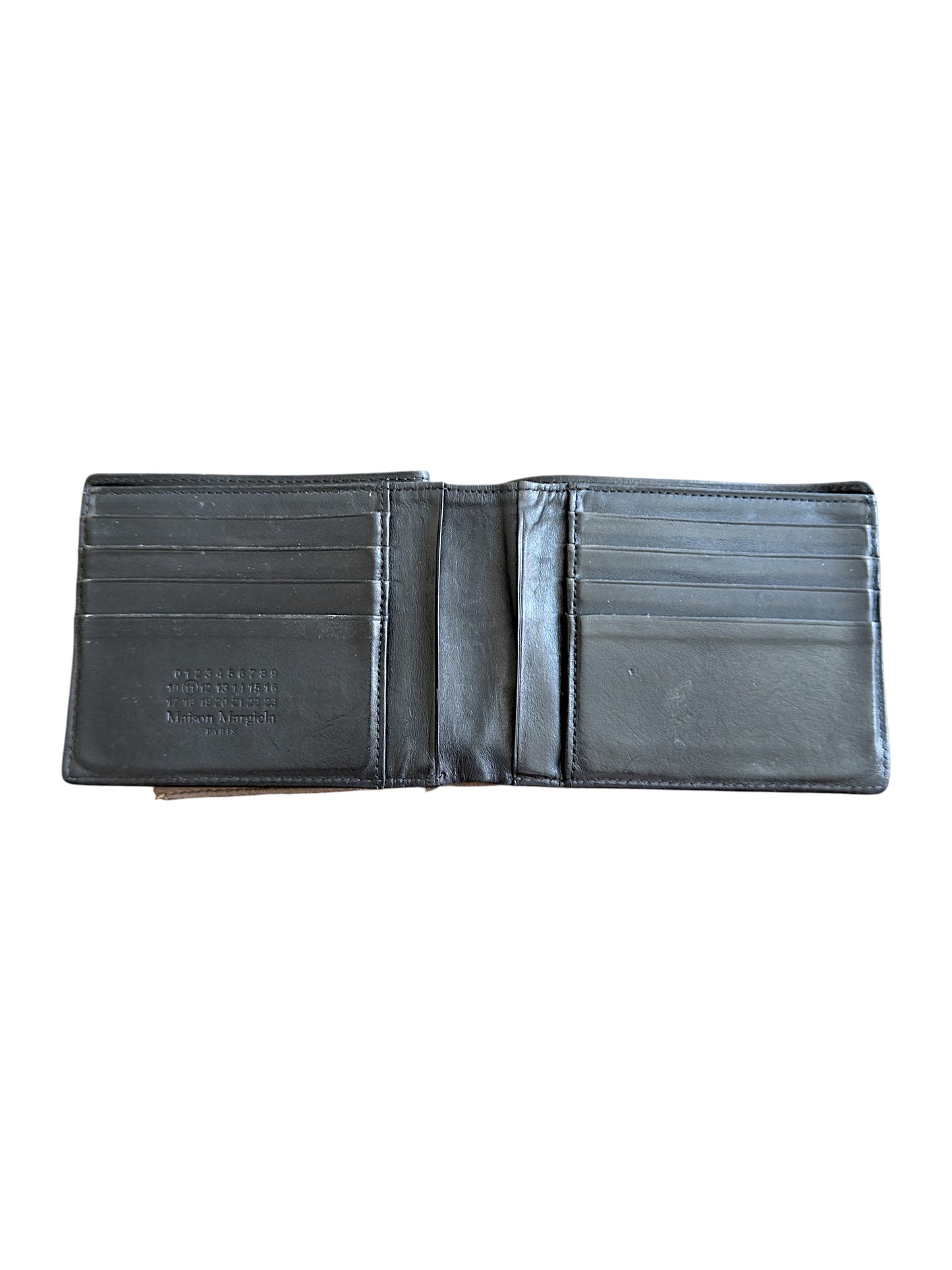 Maison Margiela Zip Coin Pouch Bifold Leather Wallet