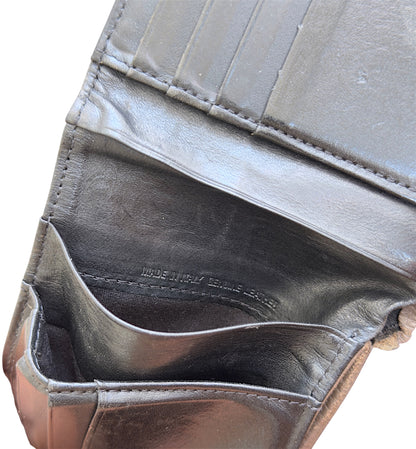 Maison Margiela Zip Coin Pouch Bifold Leather Wallet