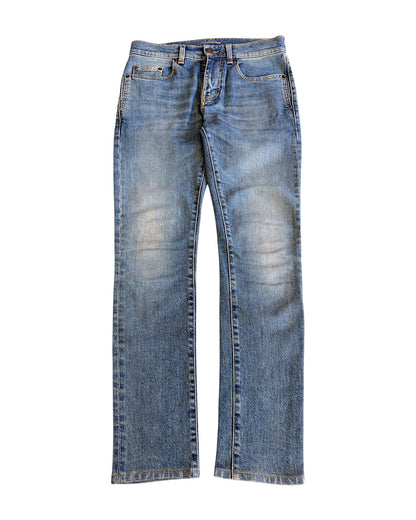 Saint Laurent D21 Light Blue Stone Washed Denim Jeans