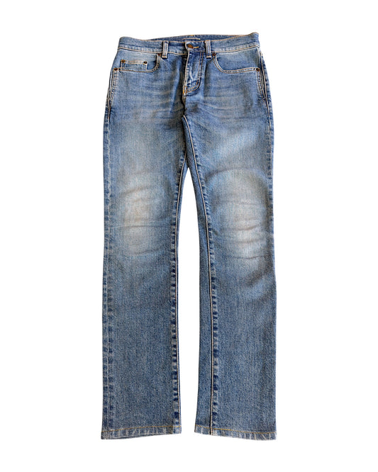 Saint Laurent D21 Light Blue Stone Washed Denim Jeans