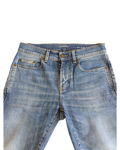 Saint Laurent D21 Light Blue Stone Washed Denim Jeans