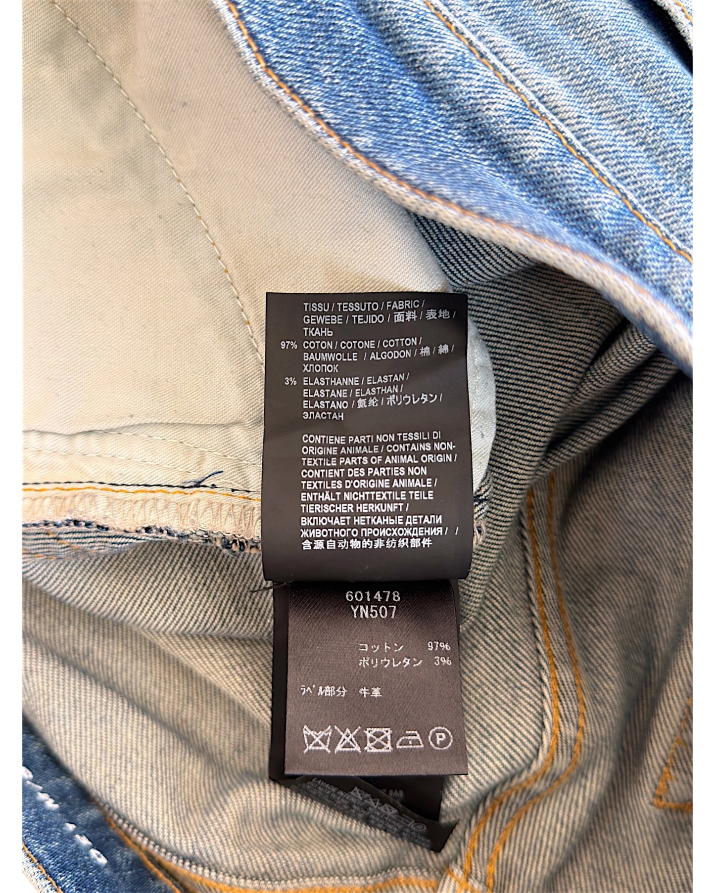 Saint Laurent D21 Light Blue Stone Washed Denim Jeans