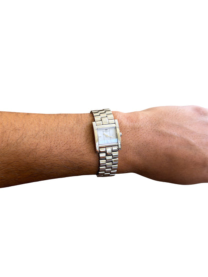 Balenciaga Vintage White Dial Square Case Stainless Steel Quartz Watch