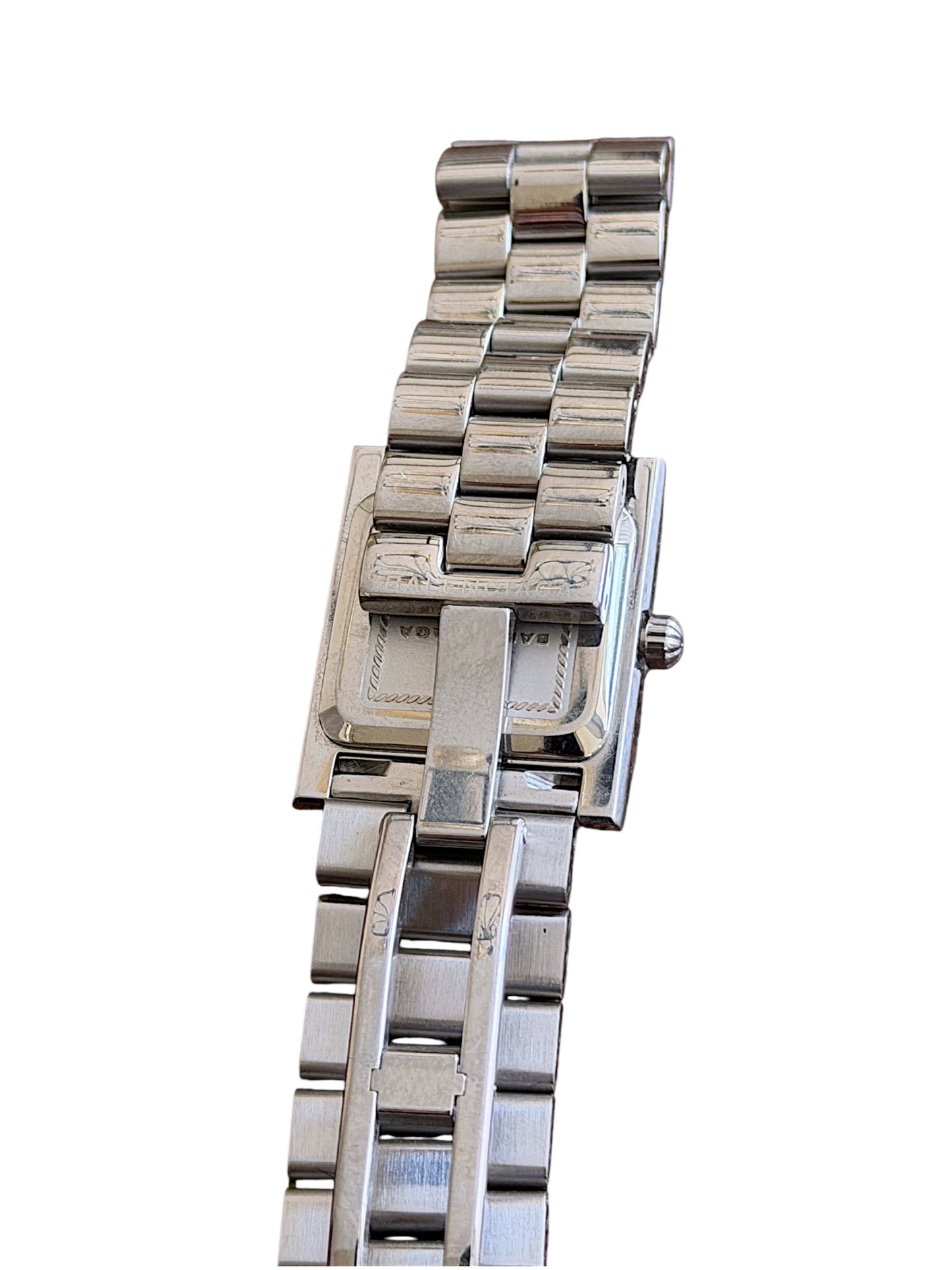 Balenciaga Vintage White Dial Square Case Stainless Steel Quartz Watch