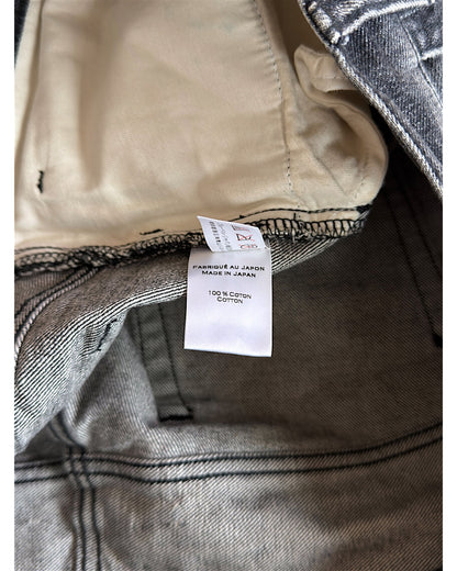 Balmain SS12 Decarnin Paint Distressed Asymmetric Denim Shorts