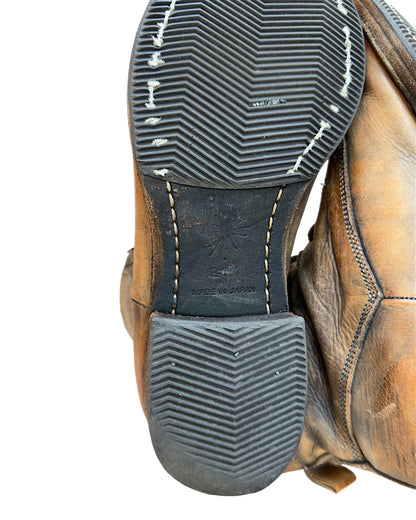 Miharayasuhiro 2000s Lace Up Combat Steel Toe Aged Leather Boots