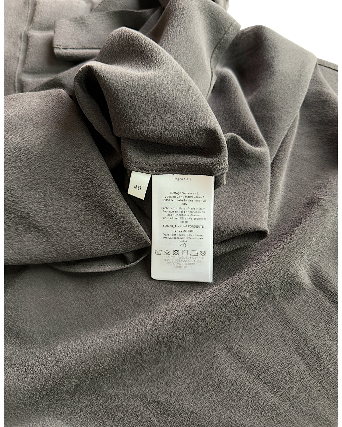 Bottega Veneta Pre Fall 2020 Padded Bib Silk Button Up Tunic Shirt