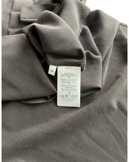 Bottega Veneta Pre Fall 2020 Padded Bib Silk Button Up Tunic Shirt