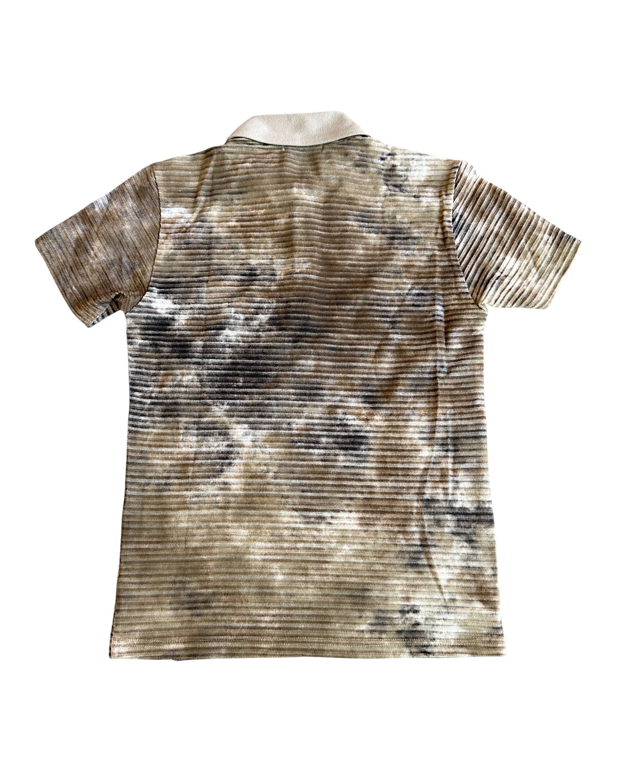 Tornado Mart Diamond Quilted Tie-Dye Knit Polo Shirt
